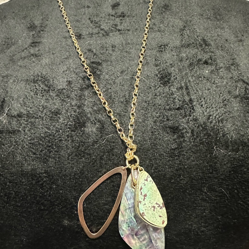 Kendra Scott McKenna 14K Vintage Gold Plate Charm Necklace